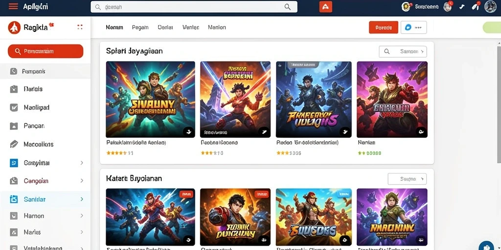 Tampilan antarmuka utama yang menarik.