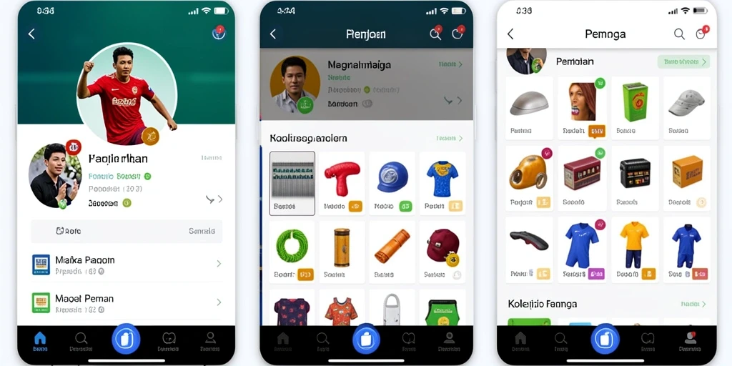 Tampilan utama aplikasi dengan desain yang menarik.