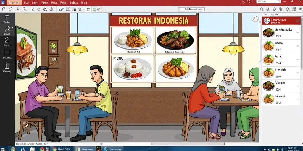 Tampilan antarmuka yang menarik dan modern.
