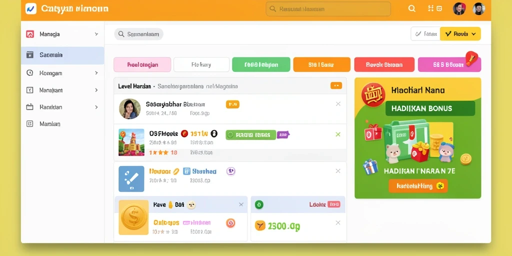 Screenshot menunjukkan tampilan karakter utama yang menarik.