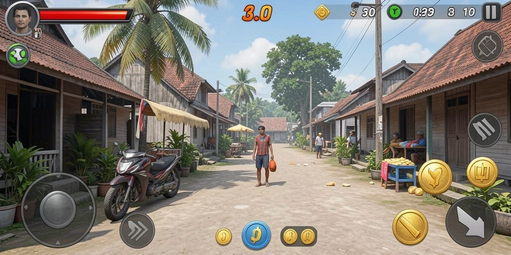 Tampilan utama aplikasi dengan berbagai pilihan permainan.